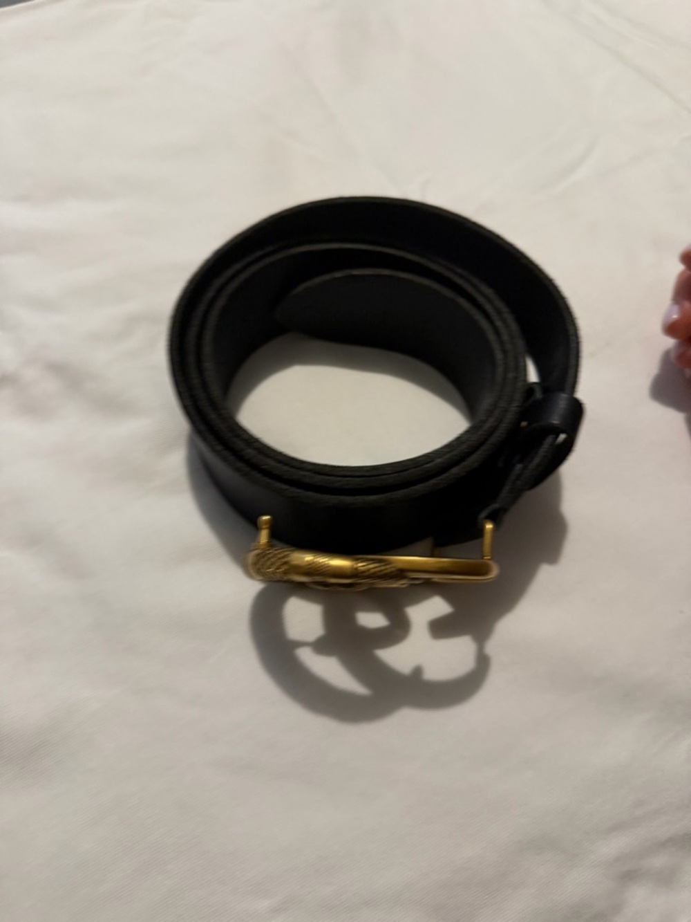 Gucci Men’s Double G Belt with Snake Buckle Adjustable - Black - Picture 3 of 7